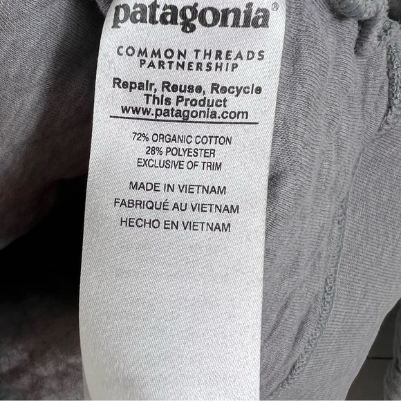 Patagonia Organic Cotton Quilt Snap T Pullover Sweatshirt XS Gray Green - Picture 11 of 11